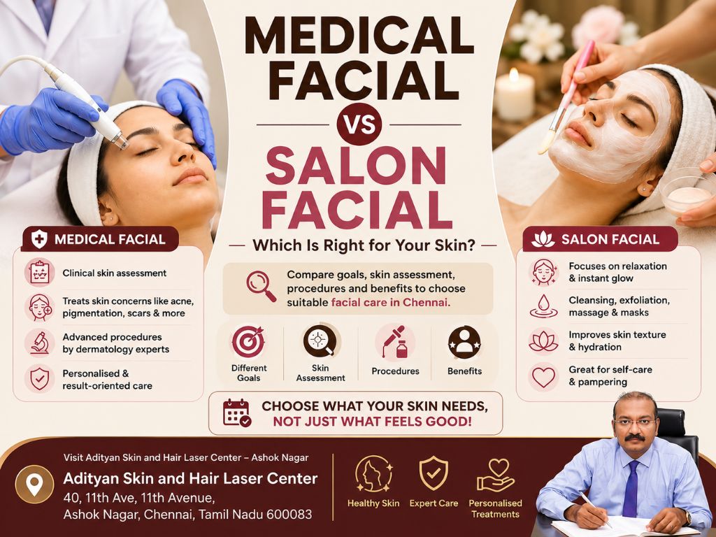 Medical facial vs salon facial